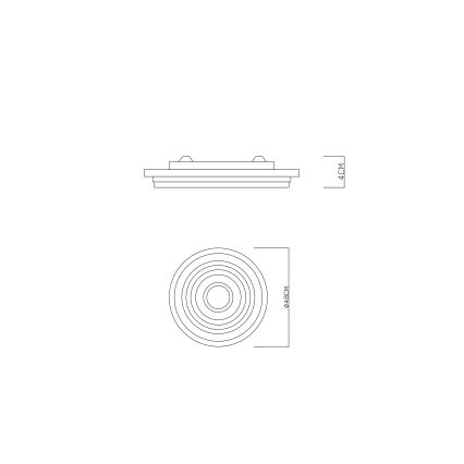 Globo - LED Dimmable φωτιστικό οροφής LED/46W/230V 3000-6000K + τηλεχειριστήριο