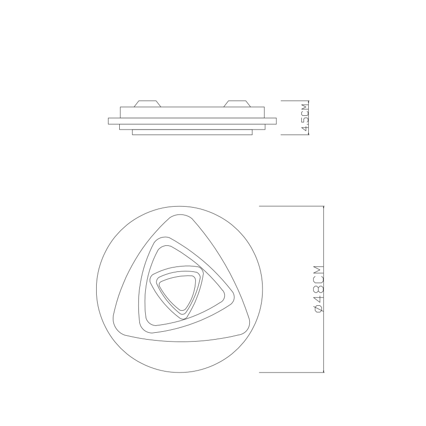 Globo - LED Dimmable φωτιστικό οροφής LED/46W/230V 3000-6000K + τηλεχειριστήριο