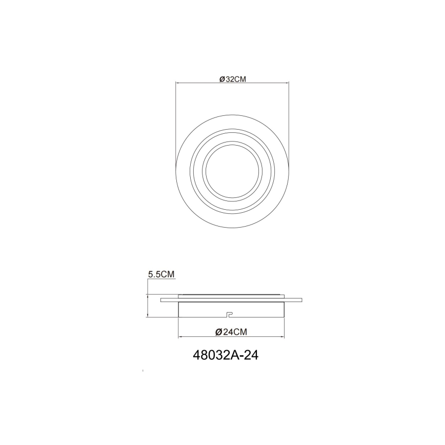 Globo - Φωτιστικό οροφής LED LED/24W/230V 3000K διάμετρος 32 cm