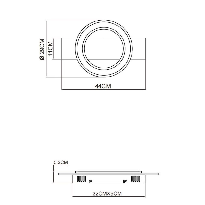 Globo - Φωτιστικό οροφής LED LED/18W/230V καφέ