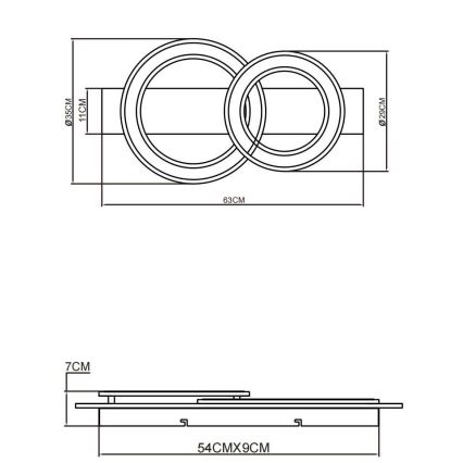 Globo - Φωτιστικό οροφής LED LED/40W/230V καφέ