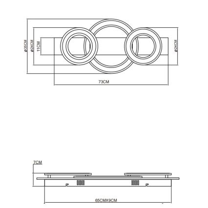 Globo - Φωτιστικό οροφής LED LED/50W/230V καφέ