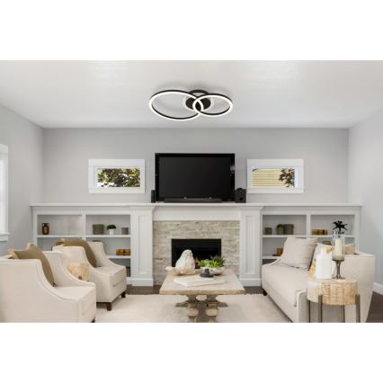 Globo - LED Οροφιαίο φωτιστικό LED/30W/230V 2700/4500/6500K διάμ. 33x50 εκ. μαύρο