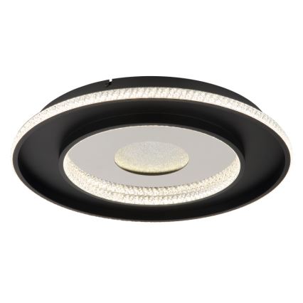Globo - LED Ρυθμιζόμενο Φωτιστικό Οροφής LED/30W/230V 2700-6500K διάμ. 52,5 εκ. μαύρο + τηλεχειριστήριο
