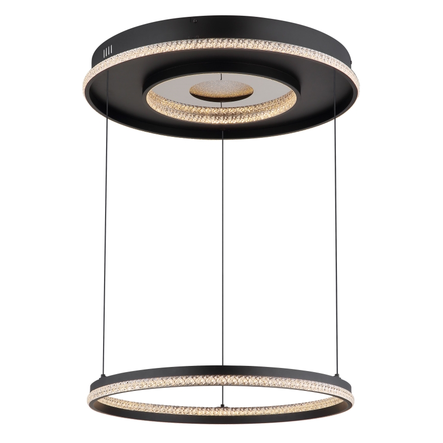 Globo - Led Dimmable κρεμαστό φωτιστικό οροφής LED/54W/230V 2700-6500K διάμετρος 60 cm μαύρο + τηλεχειριστήριο