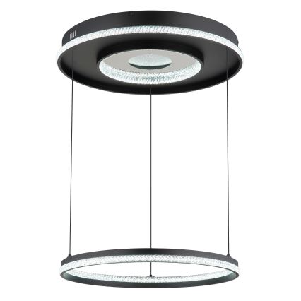 Globo - Led Dimmable κρεμαστό φωτιστικό οροφής LED/54W/230V 2700-6500K διάμετρος 60 cm μαύρο + τηλεχειριστήριο
