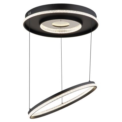 Globo - Led Dimmable κρεμαστό φωτιστικό οροφής LED/54W/230V 2700-6500K διάμετρος 60 cm μαύρο + τηλεχειριστήριο