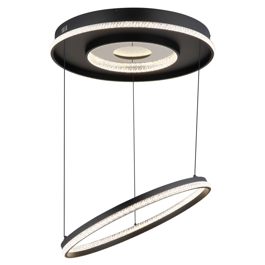Globo - Led Dimmable κρεμαστό φωτιστικό οροφής LED/54W/230V 2700-6500K διάμετρος 60 cm μαύρο + τηλεχειριστήριο