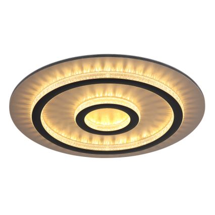 Globo - LED ρυθμιζόμενο φωτιστικό οροφής LED/40W/230V 3000-6500K Ø 45 cm μαύρο + τηλεχειριστήριο