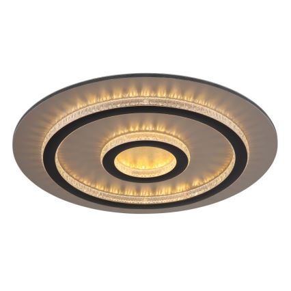 Globo - LED ρυθμιζόμενο φωτιστικό οροφής LED/40W/230V 3000-6500K Ø 45 cm μαύρο + τηλεχειριστήριο