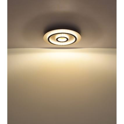 Globo - LED ρυθμιζόμενο φωτιστικό οροφής LED/40W/230V 3000-6500K Ø 45 cm μαύρο + τηλεχειριστήριο