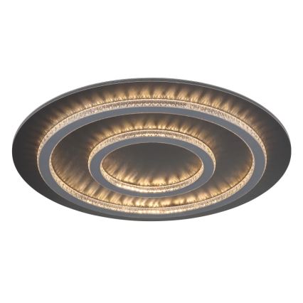 Globo - LED Ρυθμιζόμενο φωτιστικό οροφής LED/60W/230V 3000-6500K διάμ. 55 cm ανθρακί + τηλεχειριστήριο