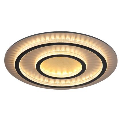 Globo - Ρυθμιζόμενο φωτιστικό οροφής LED/60W/230V 3000-6500K διάμ. 55 cm μαύρο + τηλεχειριστήριο
