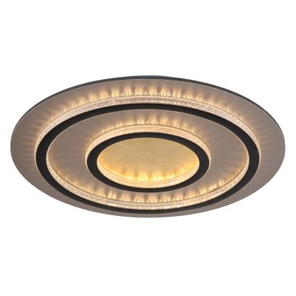 Globo - Ρυθμιζόμενο φωτιστικό οροφής LED/60W/230V 3000-6500K διάμ. 55 cm μαύρο + τηλεχειριστήριο