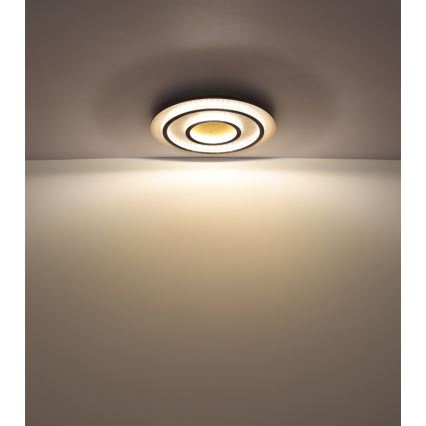 Globo - Ρυθμιζόμενο φωτιστικό οροφής LED/60W/230V 3000-6500K διάμ. 55 cm μαύρο + τηλεχειριστήριο