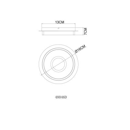 Globo - Φωτιστικό οροφής LED/8W/230V 3000K, διάμ. 16 cm