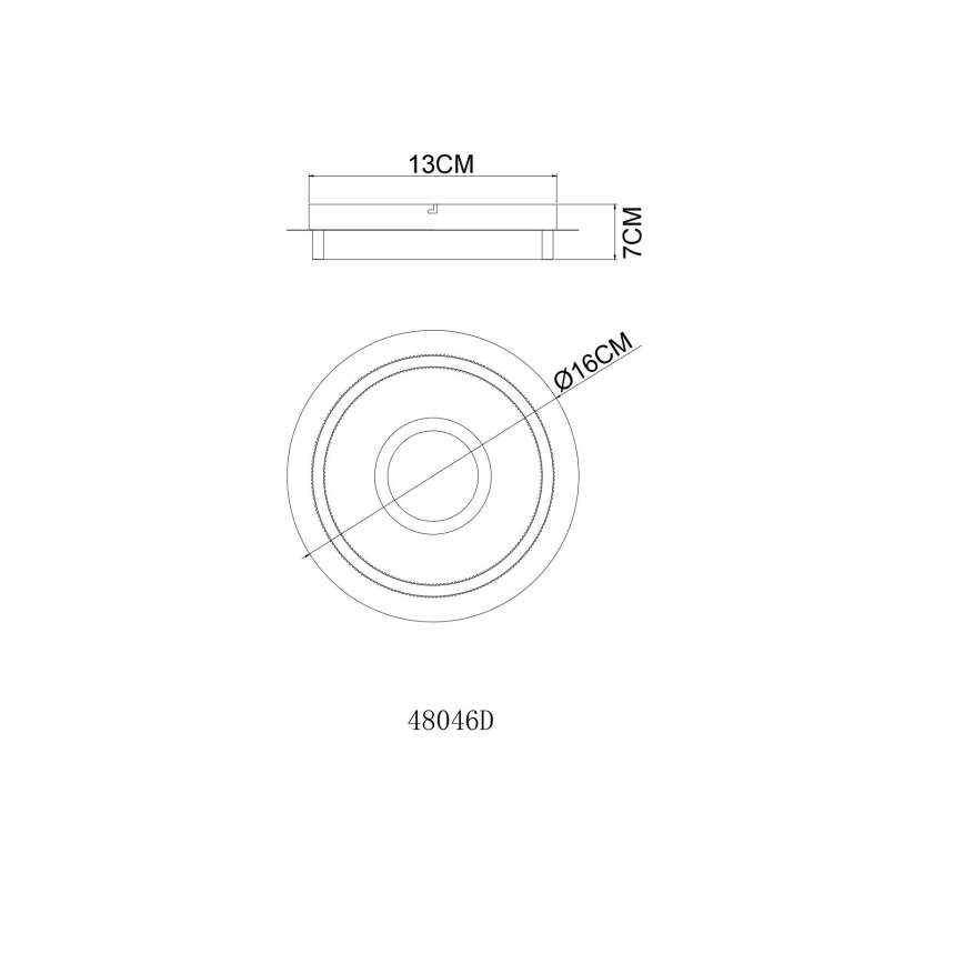 Globo - Φωτιστικό οροφής LED/8W/230V 3000K, διάμ. 16 cm