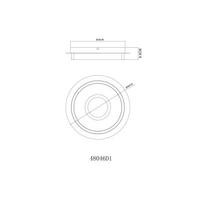 Globo - Φωτιστικό οροφής LED, 24W, 230V, 3000K, διάμετρος 40 cm