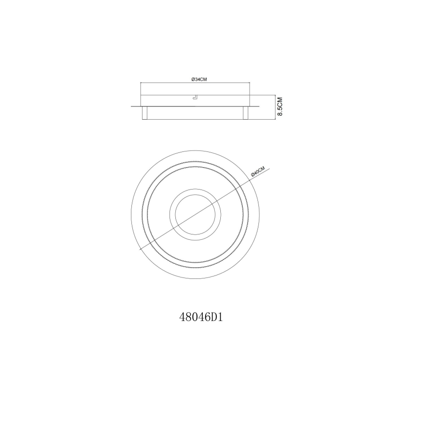 Globo - Φωτιστικό οροφής LED, 24W, 230V, 3000K, διάμετρος 40 cm
