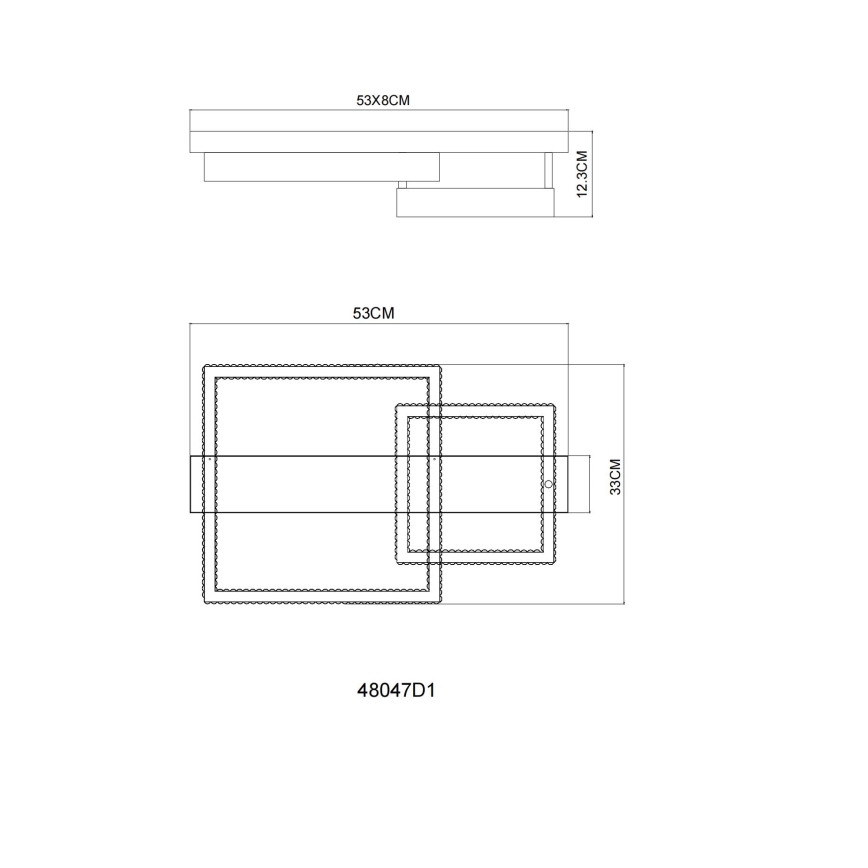 Globo - LED φωτιστικό οροφής LED/24W/230V 3000K 33x53 cm