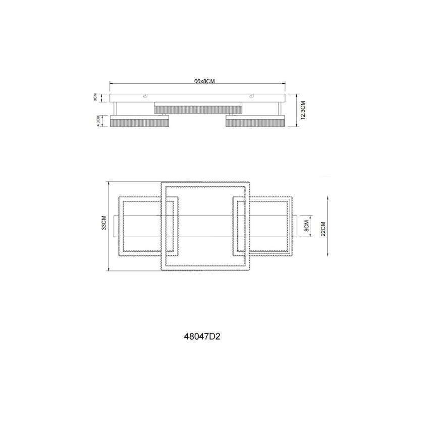 Globo - Φωτιστικό οροφής LED LED/40W/230V 3000K 33x66 cm