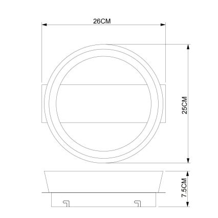Globo - Φωτιστικό οροφής LED/12W/230V 3000K 26x25 cm