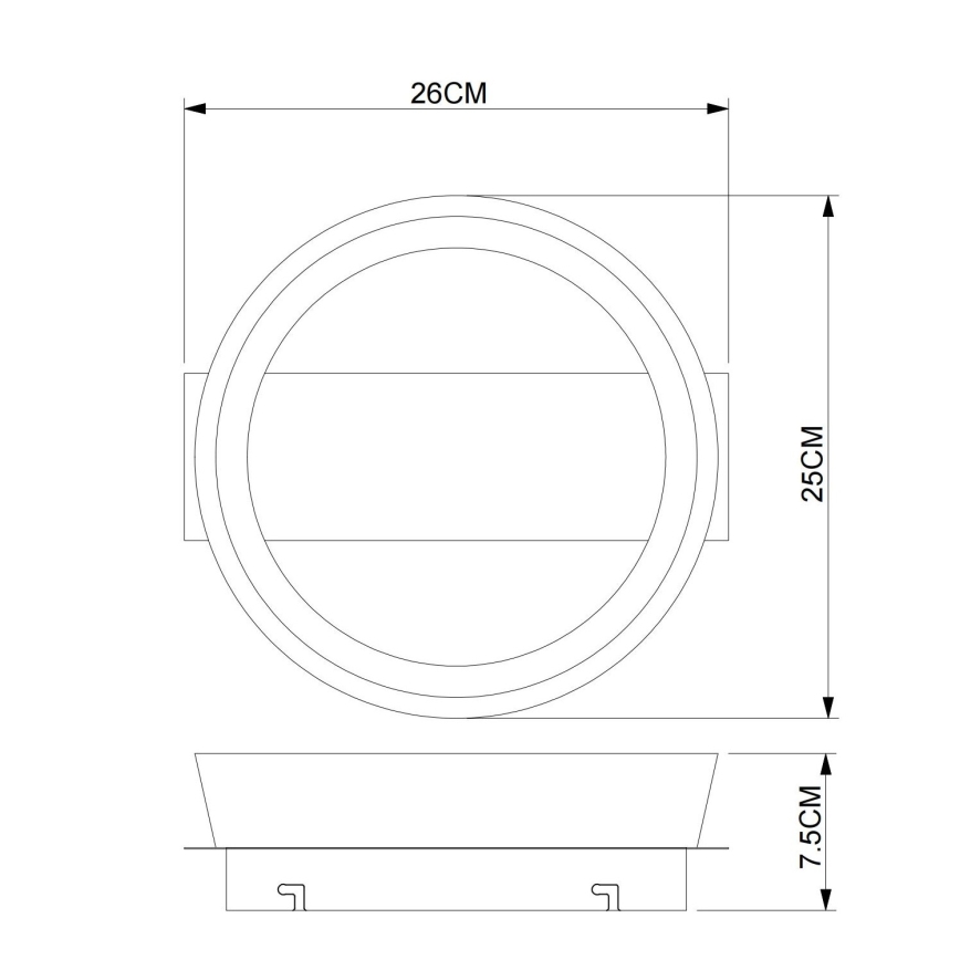 Globo - Φωτιστικό οροφής LED/12W/230V 3000K 26x25 cm