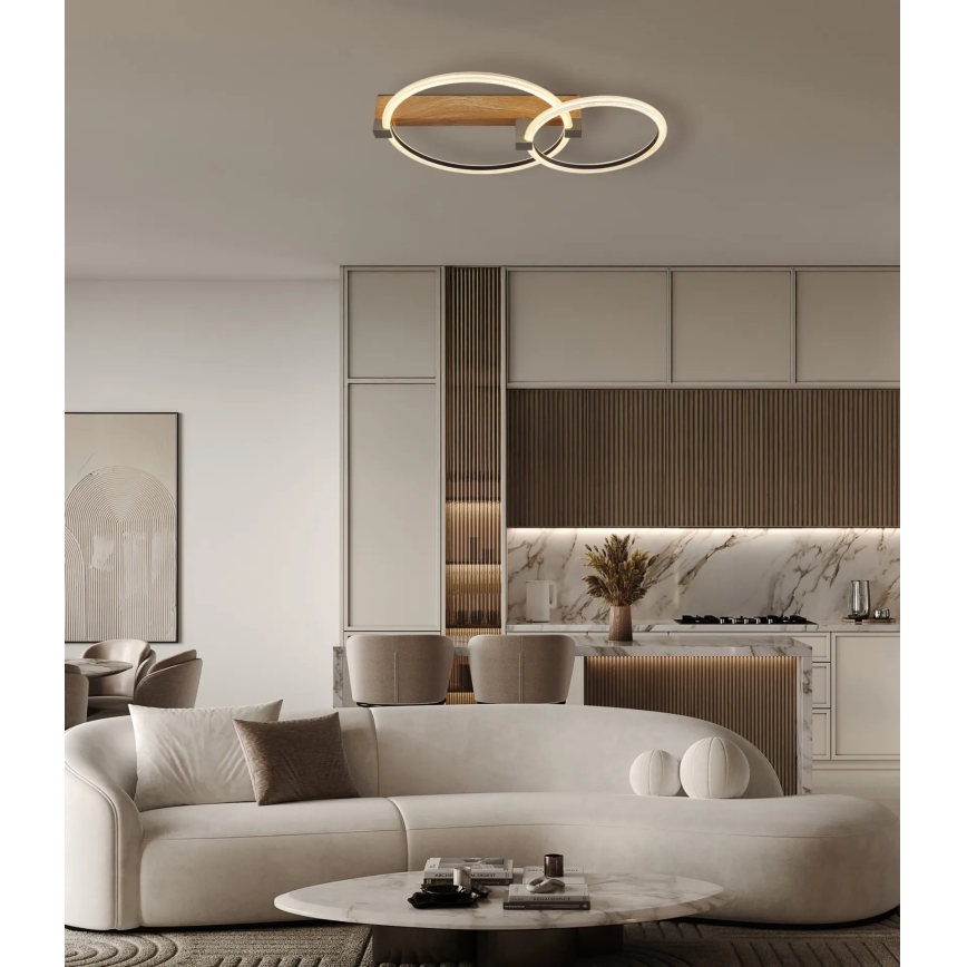 Globo - LED φωτιστικό οροφής LED/24W/230V 3000K 58x38 cm μπεζ
