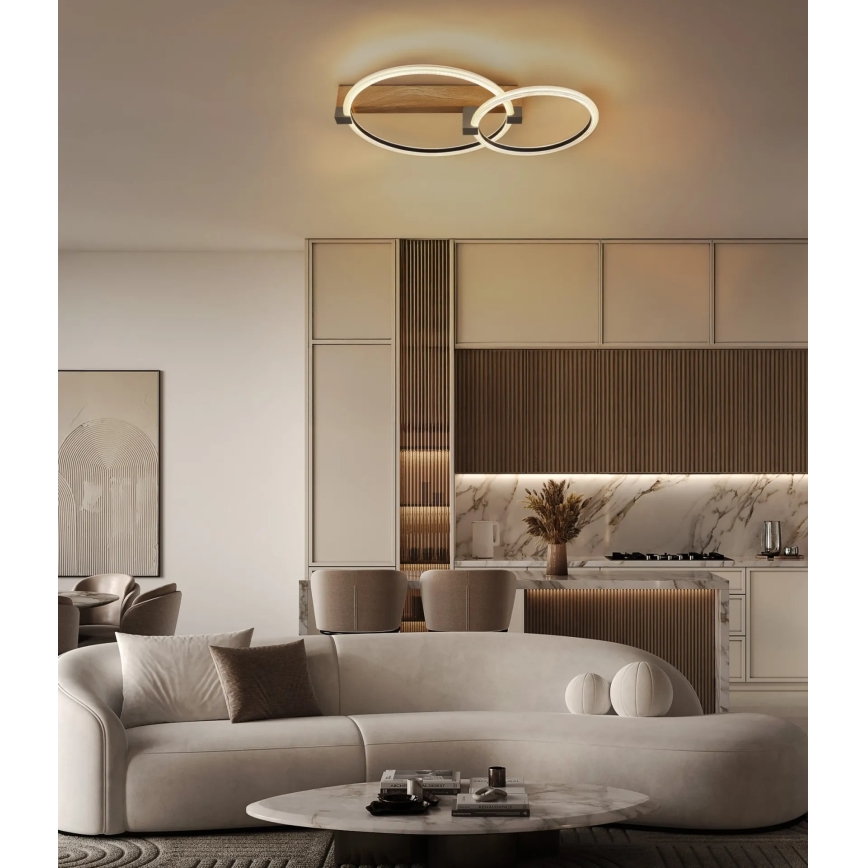 Globo - LED φωτιστικό οροφής LED/24W/230V 3000K 58x38 cm μπεζ