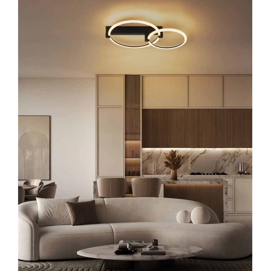 Globo - LED φωτιστικό οροφής LED/24W/230V 3000K 58x38 cm μαύρο