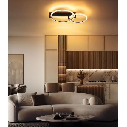 Globo - LED φωτιστικό οροφής LED/24W/230V 3000K 58x38 cm μαύρο