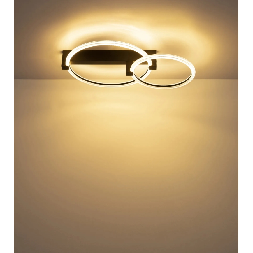 Globo - LED φωτιστικό οροφής LED/24W/230V 3000K 58x38 cm μαύρο