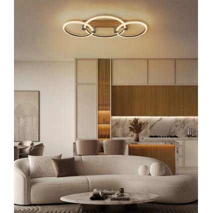 Globo - Φωτιστικό οροφής LED LED/40W/230V 3000K 76,1x38 cm καφέ