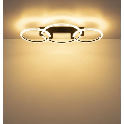 Globo - Φωτιστικό οροφής LED/40W/230V 3000K 76x38 cm μαύρο