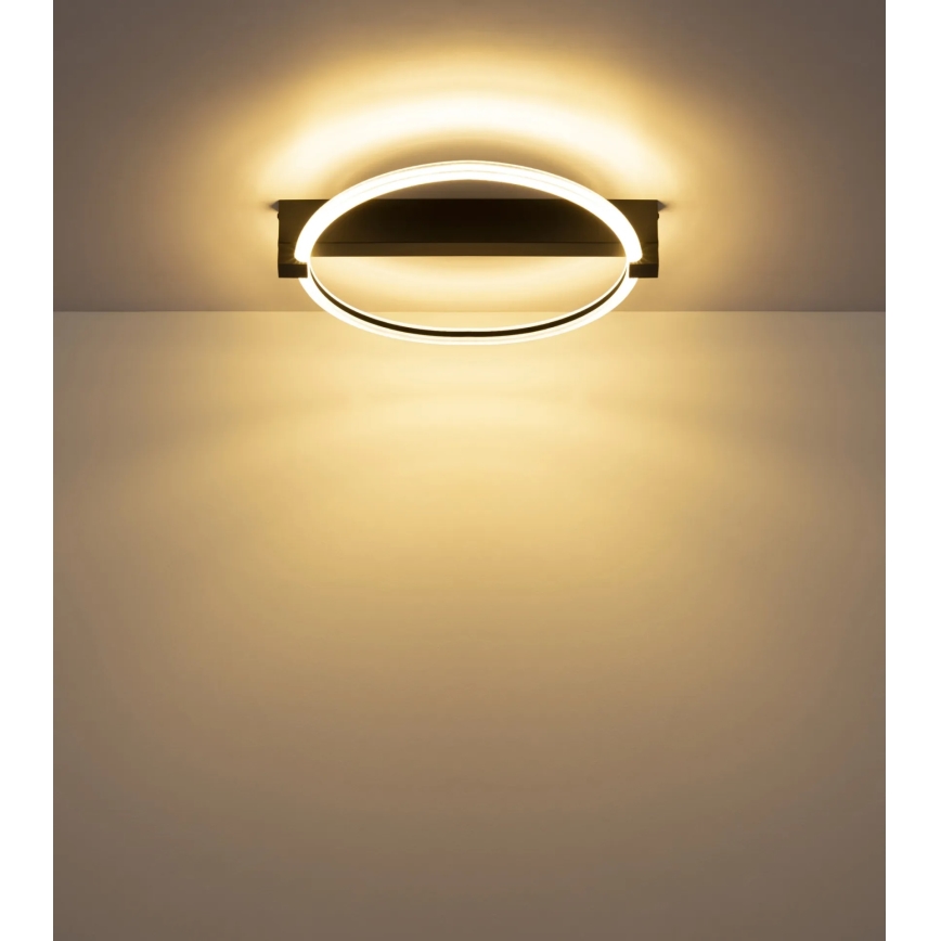 Globo - LED Φωτιστικό οροφής LED/15W/230V 3000K 41,5x38 cm μαύρο