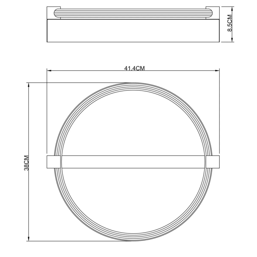 Globo - Φωτιστικό οροφής LED/15W/230V 3000K 41,4x38 cm μαύρο
