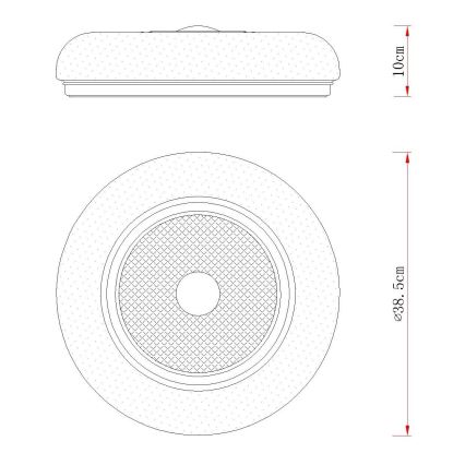 Globo - Φωτιστικό οροφής LED/24W/230V 2700/4000/6000K διάμ. 38,5 cm λευκό