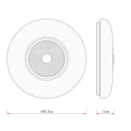 Globo - Φωτιστικό οροφής LED/36W/230V 2700/4000/6000K Ø 48,5 cm λευκό
