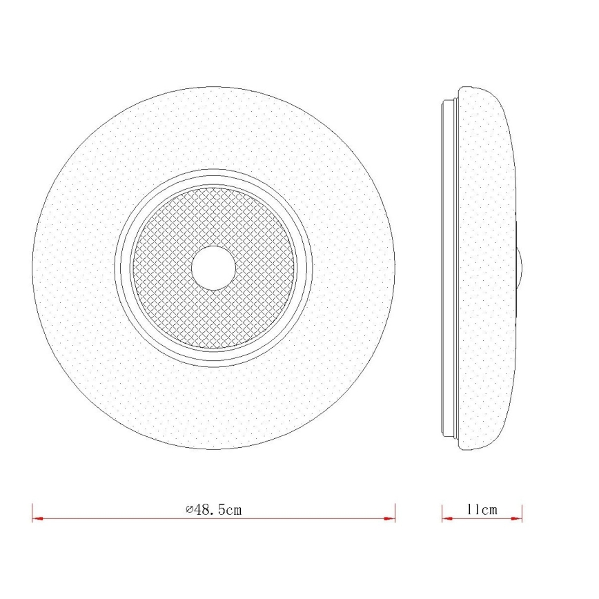Globo - Φωτιστικό οροφής LED/36W/230V 2700/4000/6000K Ø 48,5 cm λευκό