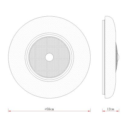 Globo - Φωτιστικό οροφής LED/48W/230V 2700/4000/6000K διάμ. 59 εκ. λευκό