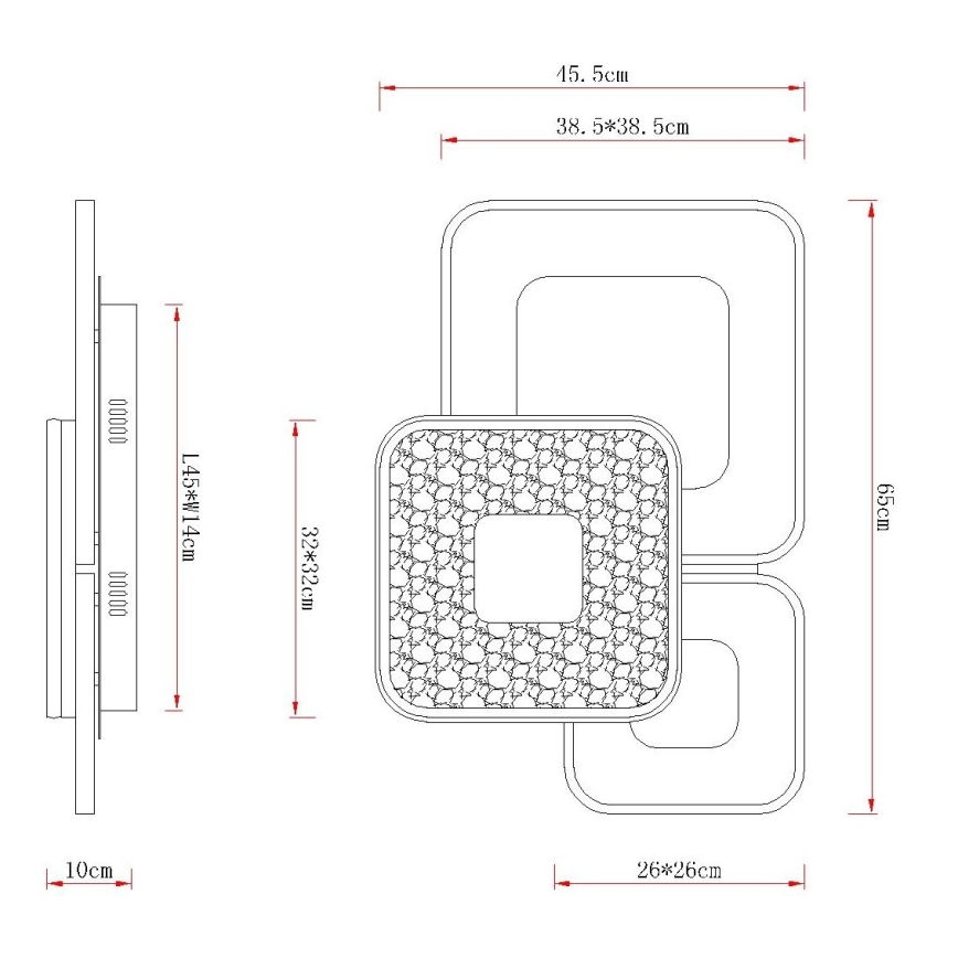 Globo - Ρυθμιζόμενο LED φωτιστικό οροφής LED/55W/230V 2700-6000K 65x45,5 cm + τηλεχειριστήριο