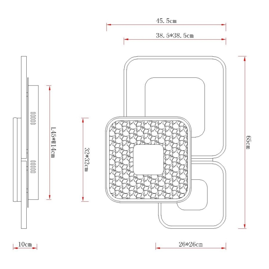 Globo - Ρυθμιζόμενο φωτιστικό οροφής LED 55W/230V 2700-6000K 65x45,5 εκ. + τηλεχειριστήριο