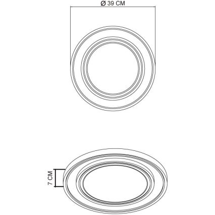 Globo - Φωτιστικό οροφής LED LED/24W/230V 3000K διάμετρος 39 cm