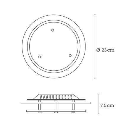 Globo - Οροφής φωτιστικό 1xE27/60W/230V