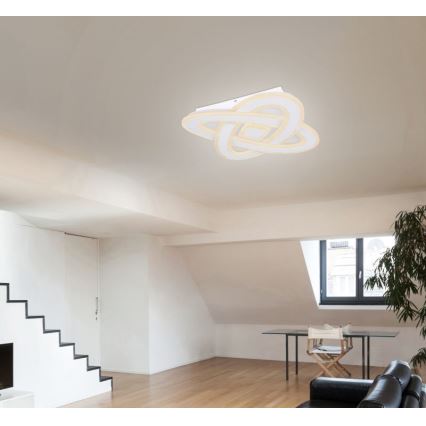 Globo - LED Ρυθμιζόμενο Φωτιστικό Οροφής LED/36W/230V 3000-6000K διάμ. 50 εκ. λευκό + τηλεχειριστήριο