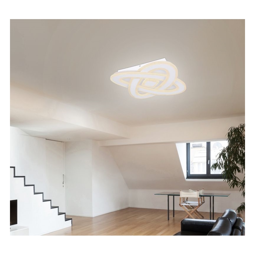 Globo - LED Ρυθμιζόμενο Φωτιστικό Οροφής LED/36W/230V 3000-6000K διάμ. 50 εκ. λευκό + τηλεχειριστήριο