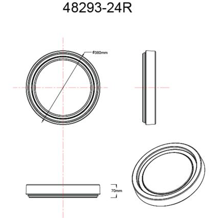 Globo - Φωτιστικό οροφής LED LED/24W/230V 4000K διάμετρος 38 cm