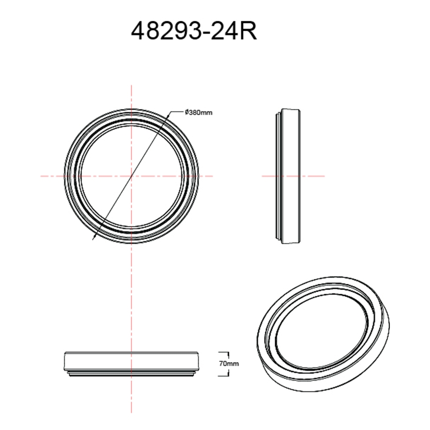Globo - Φωτιστικό οροφής LED LED/24W/230V 4000K διάμετρος 38 cm