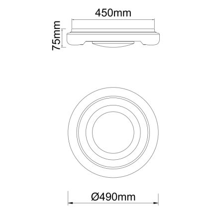 Globo 483111-40 - Φωτιστικό οροφής LED RADA LED/40W/230V 2700/4200/6500K διάμετρος 49 cm