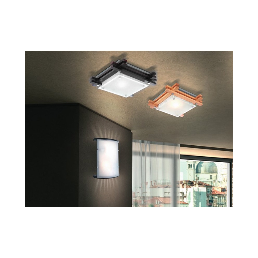 Globo - Φωτιστικό οροφής 1xE27/60W/230V πεύκο